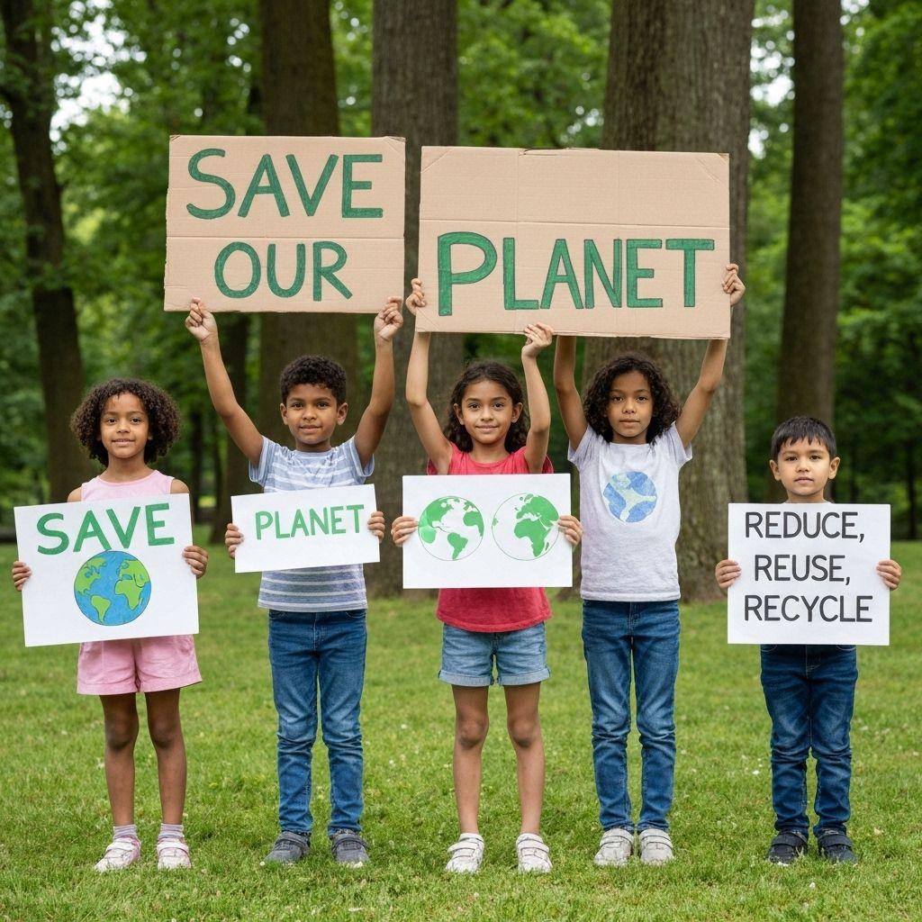 Kids with environmental signs